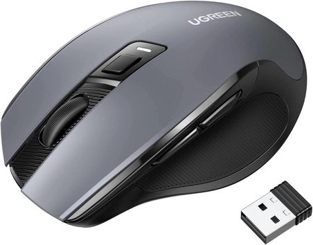 UGREEN 45389 MU006 4000dpi 2.4GHz Kablosuz Sessiz Optik Mouse Siyah