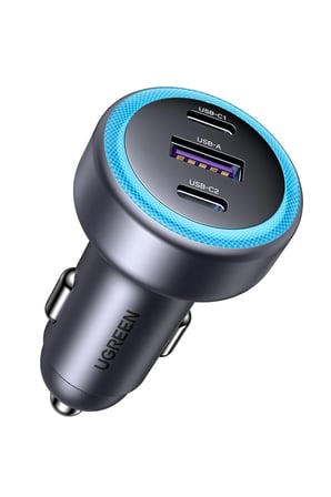 UGREEN 30W 3 Portlu Araç İçi Şarj Cihazı Çakmaklık 2C1A USB-C