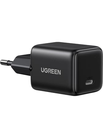 UGREEN 20W GaN Hızlı Şarj Cihazı Type-C QC PD 1xUSB-C, Siyah, 55553