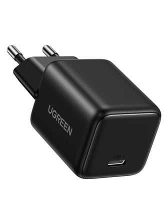 UGREEN 20W GaN Hızlı Şarj Cihazı Type-C QC PD 1xUSB-C, Siyah, 55553