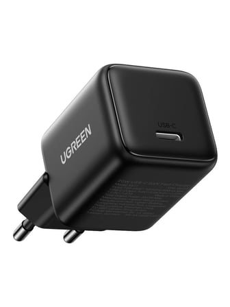 UGREEN 20W GaN Hızlı Şarj Cihazı Type-C QC PD 1xUSB-C, Siyah, 55553