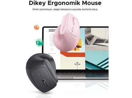 UGREEN 4000 DPI Dikey Ergonomik Mouse Pembe, 55917