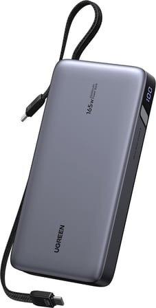 Ugreen Nexode 25.000 Mah 165W Akıllı Ekranlı, Dahili Usb-C Kablolu, Hızlı Şarj Powerbank, 55995B