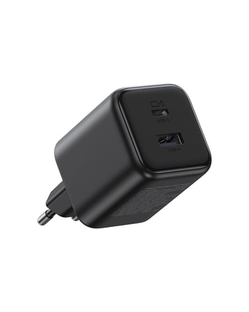 UGREEN 45W GaN Hızlı Şarj Cihazı, 1xUSB-X, 1xUSB-A, 65057, Siyah