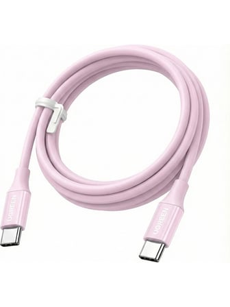 UGREEN USB-C 60W 3A QC PD Hızlı Şarj Kablosu, 1 Metre, Pembe, 65124