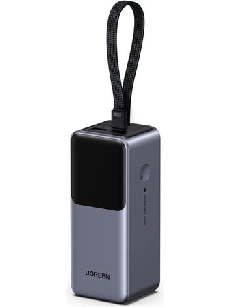 UGREEN Nexode Pro 20.000 mAh 130 W Akıllı Ekranlı Dahili Kablolu Hızlı Şarj Powerbank, 55365B