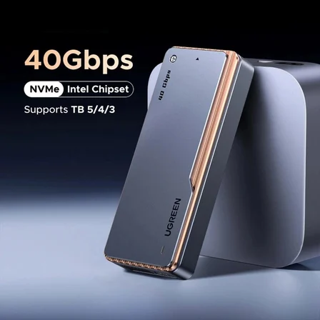 UGREEN 65727 D703 USB-C M.2 NVMe SSD 40Gbps Alüminyum Alaşımlı Kasa Muhafazası
