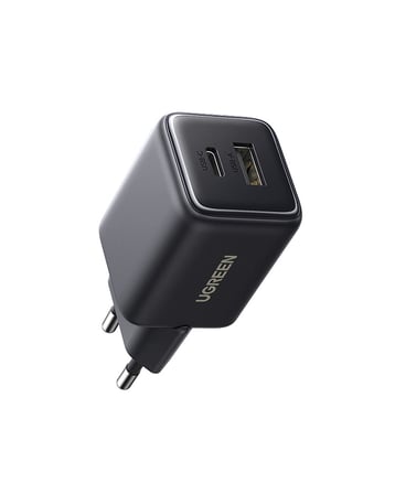 UGREEN 20W GaN Hızlı Şarj Cihazı Type-C QC PD 1xUSB-C, 1xUSB-A, Siyah, 65737