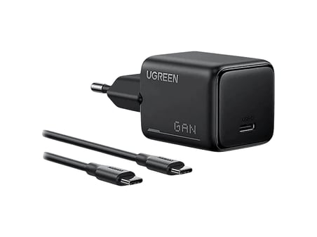 UGREEN 25W USB-C GaN Hızlı Şarj EU Şarj Cihazı Siyah, 75103