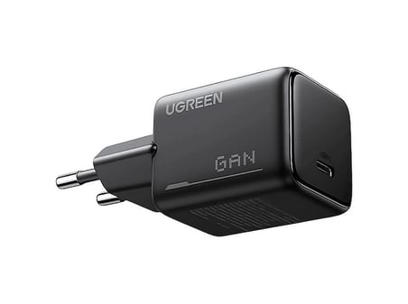 UGREEN 25W USB-C GaN Hızlı Şarj EU Şarj Cihazı Siyah, 75103