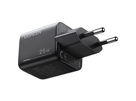 UGREEN 25W USB-C GaN Hızlı Şarj EU Şarj Cihazı Siyah, 75103