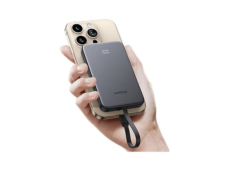 UGREEN Zapix 10.000 mAh 20W Dahili USB-C Kablolu Hızlı Şarj Powerbank, 75161B