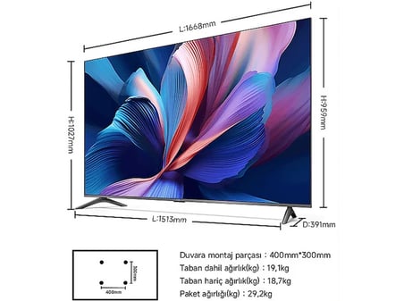 XIAOMI TV A Pro 75 2026 - 65 inç 165 4K Ultra HD QLED Google Smart TV