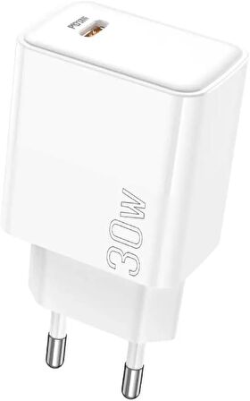 Borofone BA77A Type-C 30 Watt Hızlı Şarj Aleti Beyaz