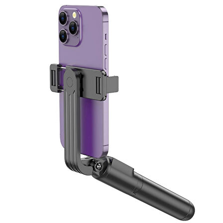 Telefon Tripod Selfie Çubuğu BY11 Bluetooth tripod ve uzaktan kumandalı siyah