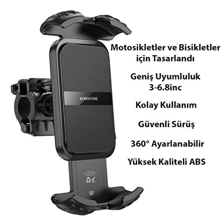 Ally Borofone BH105 Crown Gidon Bağlantılı Bisiklet ve Motosiklet Telefon Tutucu