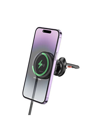 Magsafe ile Uyumlu Kablosuz Hızlı Şarj, 5W/7.5W/10W/15W Çıkış, 4.5-7.0 inç - ABS + Silicone BH207