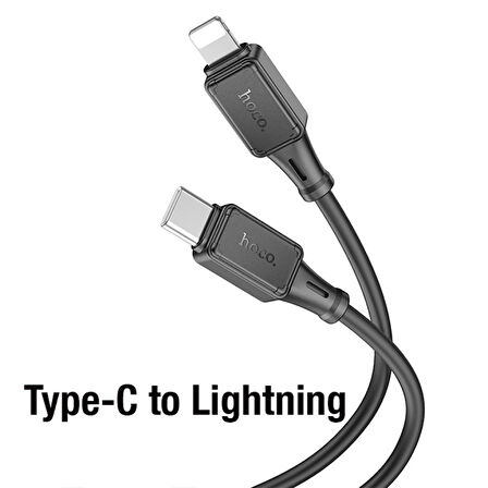 HOCO X101 27W Type-C to iPhone Lightning Hızlı Şarj ve Data Kablosu (Siyah)