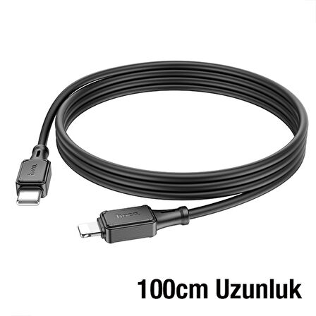 HOCO X101 27W Type-C to iPhone Lightning Hızlı Şarj ve Data Kablosu (Siyah)