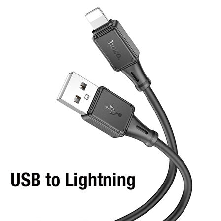 HOCO X101 USB to iPhone Lightning 2.4A Hızlı Şarj ve Data Kablosu (Siyah)