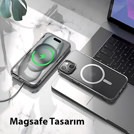 Hoco iPhone 15 Anti-Fall Darbe Önleyici Airbag Manyetik Magsafe Silikon Kılıf