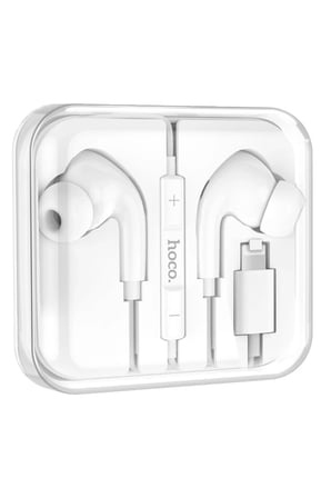 Hoco. M111 Pro Lightning Dijital Mikrofonlu Kablolu Kulaklık - Beyaz