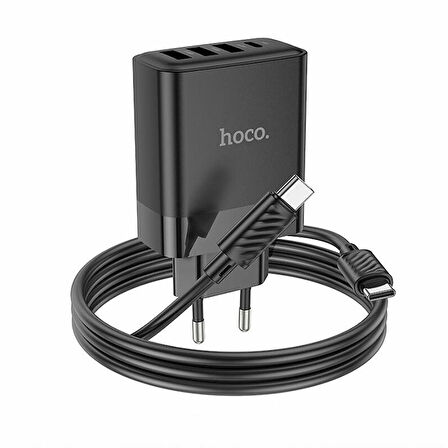 HOCO C127A PD45W(1C3A) Hızlı Şarj Aleti + Type-C to Type-C Kablo Seti