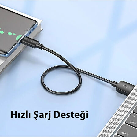 HOCO X96 Hyper 27W USB to Type-C Hızlı Şarj Ve Data Kablosu 25 Cm (Siyah)