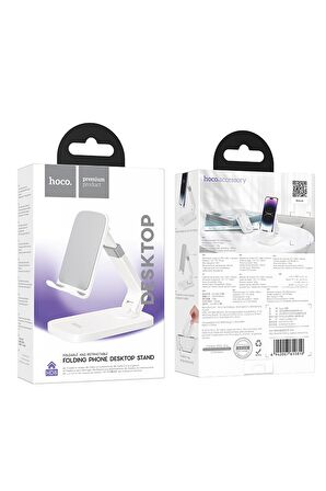 Hoco HD8 Blackfish Masaüstü Telefon Tutucu - Beyaz