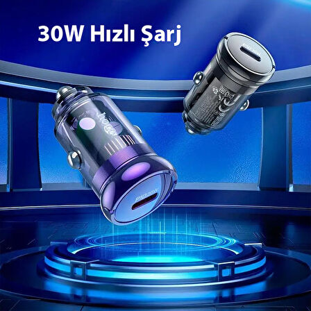 HOCO Z53 Sight Single PD30W Type-C Girişli Araç Çakmaklık Hızlı Şarj Aleti