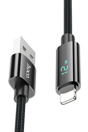 Hoco. U125 1.2M Benefit USB to Lightning Şarj Data Kablosu - Siyah