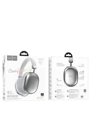 Hoco. W35 Max Joy Aux Destekli Bluetooth Kablosuz Kulaklık - Gümüş