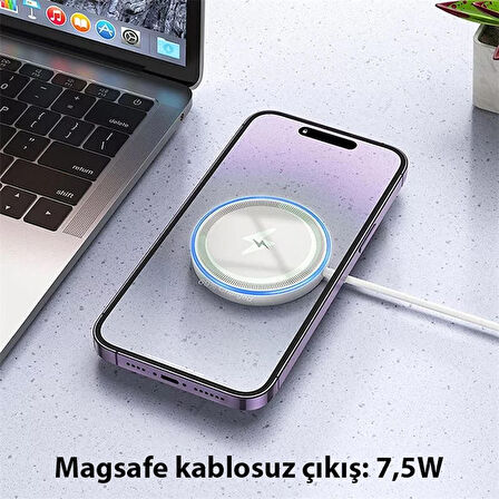 HOCO CW53 15W Magsafe Kablosuz Wireless Stand  Hızlı Şarj Cihazı