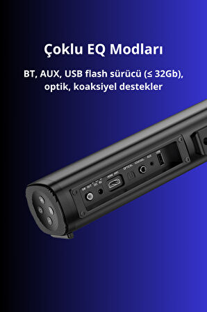 HS1 Prestige Ev Sineması Kablosuz BT Hoparlör ve Subwoofer, BT v5.0, BT, AUX, USB Disk