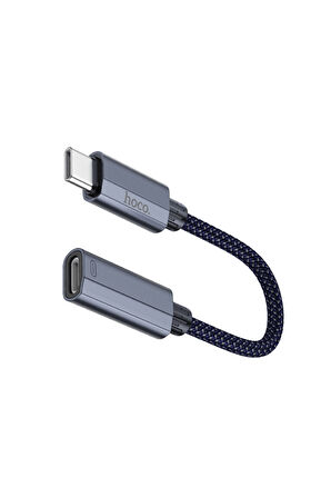 UA29A 15cm Tak Çalıştır Type-C to Alüminyum Örgülü Kablolu Lightning Dönüştürücü