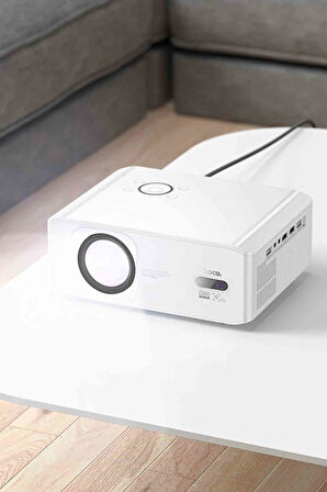Hoco DT3 Smart Elektrikli Otomatik Odaklanma Özellikli 1080P Full HD Android BT Projeksiyon Cihazı