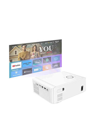 Hoco DT3 Smart Elektrikli Otomatik Odaklanma Özellikli 1080P Full HD Android BT Projeksiyon Cihazı
