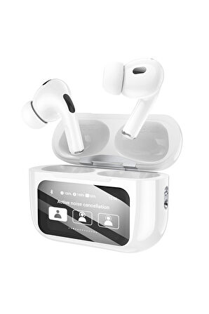 EW72 BT 5.4 Dijital Dokunmatik Ekranlı Aktif Gürültü Engelleyici Airpods Bluetooth Kulaklık