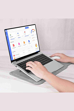 Hoco GT5 Delight 14 inç Çok Fonksiyonlu Stand Olabilen Notebook Çantası