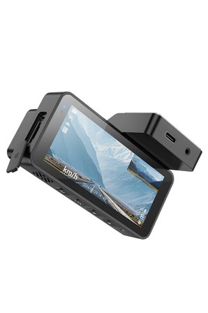 Hoco. DV12 2K GPS Destekli Ön ve Arka Kameralı Araç Kamerası - Gri