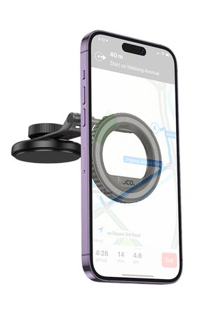 Hoco. H77 Yapışkanlı Katlanabilir 360 Dönebilen Manyetik Magsafe Araç Tutucu - Siyah