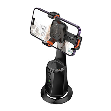 Hoco K26 Otomatik Yüz Takipli Tripodlu Akıllı Selfie Gimbal - Siyah