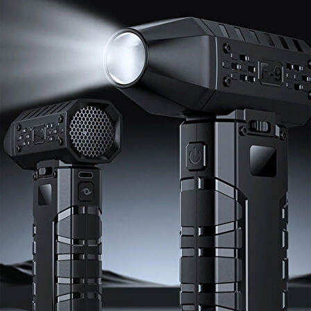 Hoco HX67 Force Dijital Göstergeli 80.000 RPM Hava Kompresörü - Siyah