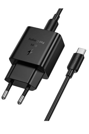Hoco. N76 Star 25W Type-C Çıkışlı Ekstra Type-C to Type-C Kablolu PD Hızlı Şarj Aleti – Siyah