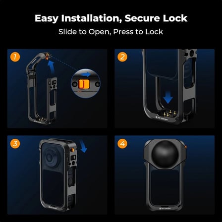 K&F Concept INSTA360 X6 Metal Koruma Kafesi - INSTA360 X6 Metal Cage