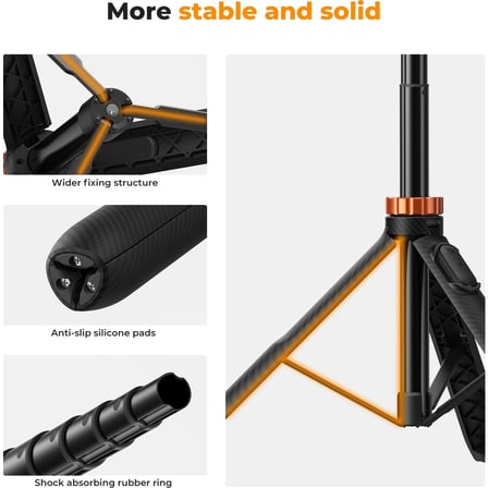 K&F Concept 158CM Bluetooth Selfie Çubuğu & Tripod - Cep Telefonları ve Aksiyon Kameralar ile Uyumlu