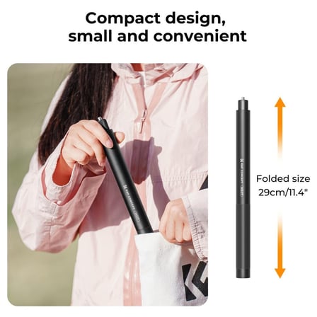 K&F Concept Görünmez Selfie Çubuğu (153 Cm) INSTA360 X3/x4/x5 Uyumlu