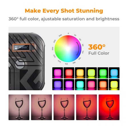 K&F Concept Pocket-Size Rgb LED Video Light | Mini Rgb Video Işığı