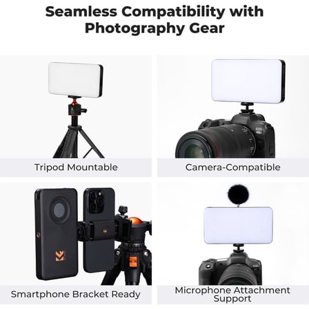 K&F Concept 12W Rgb Pocket Video Light, Mini Mobil Video Işığı (KF34.052)