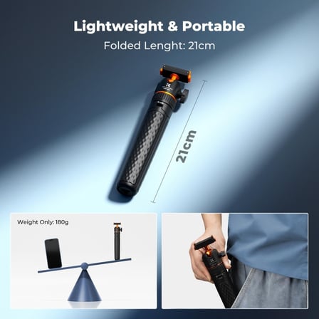 K&F Concept Osmo Action 6 / Osmo Nano Için Manyetik Selfie Çubuğu & Tripod